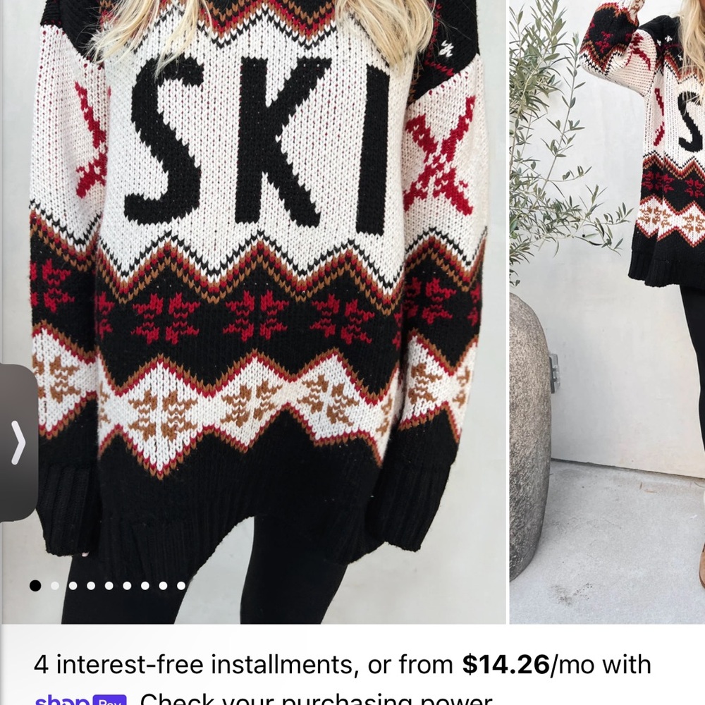 Show Me Your MuMu Black and Red Crew Neck Sweater